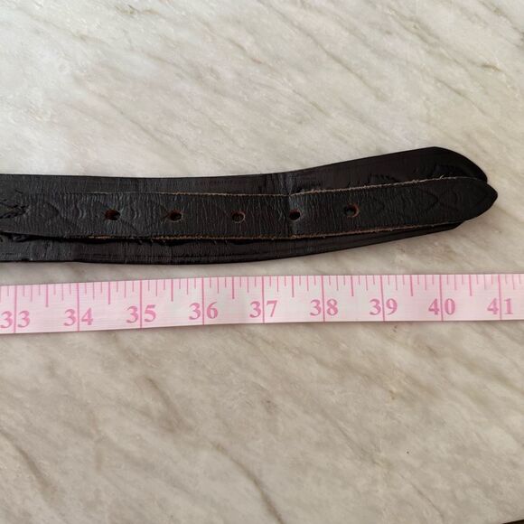 Frontier Belt Co. VTG by Vogel of Texas Leather Belt Sz 36 Top Grain Steer Hide - Picture 7 of 8